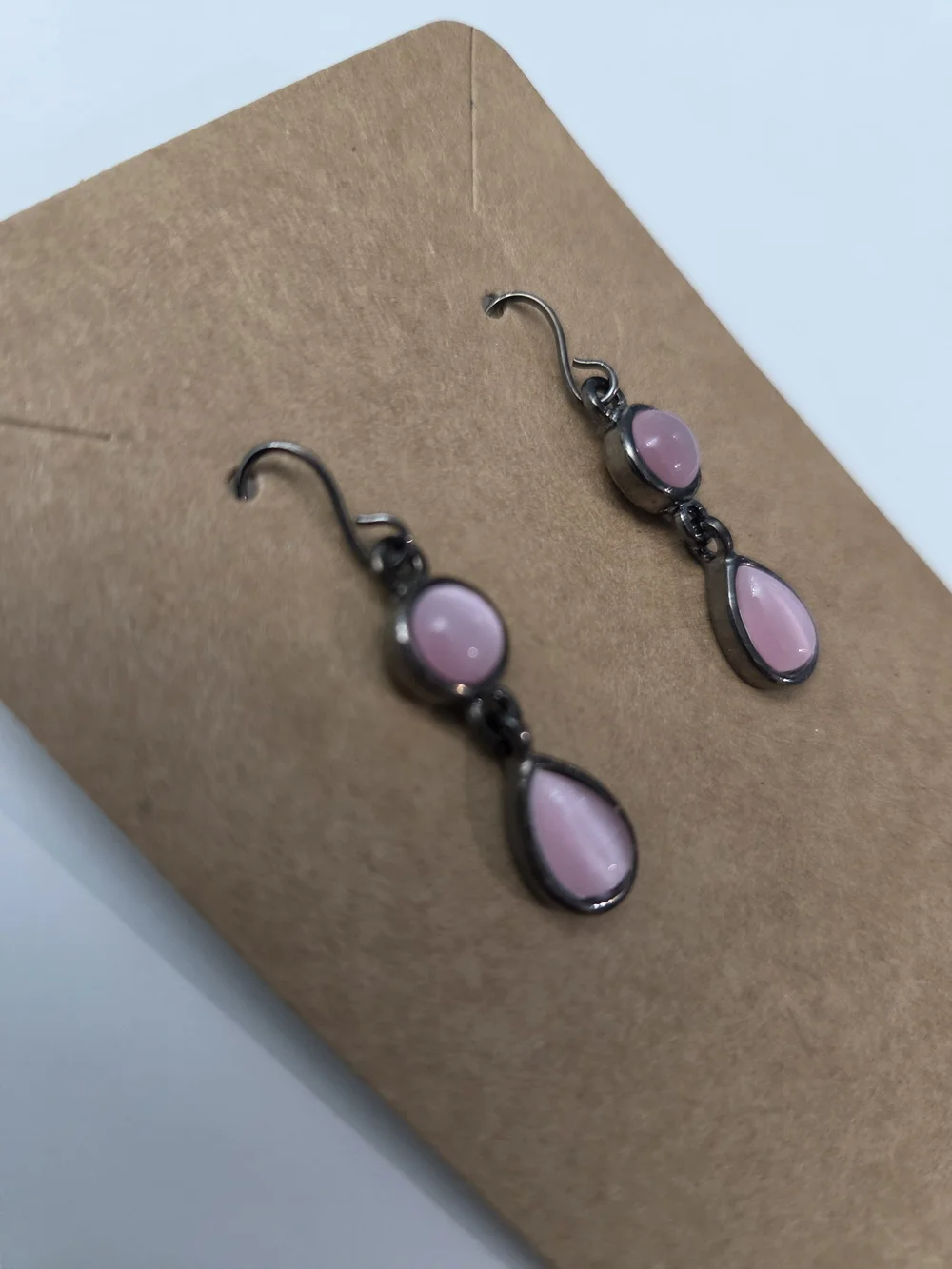 Pink Drop Dangle Earrings by